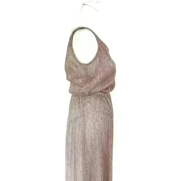 Show Me Your Mumu Kendall Metallic Maxi Dress Shiny Mauve Low Back Size XS - Picture 4 of 11